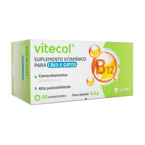 Vitecol Suplemento Vitamínico Para Cães E Gatos C/ 30 Comprimidos