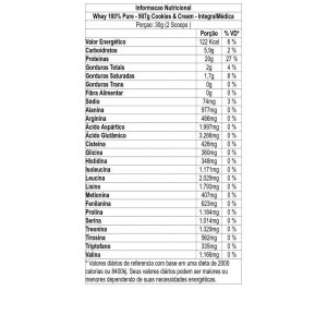 Whey 100% Pure - 907G Cookies & Cream - Integralmédica