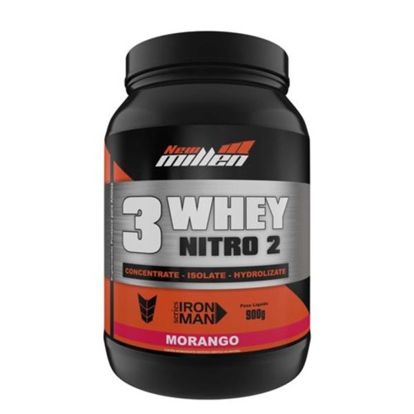 Whey 3W Nitro2 - 900G Morango - New Millen