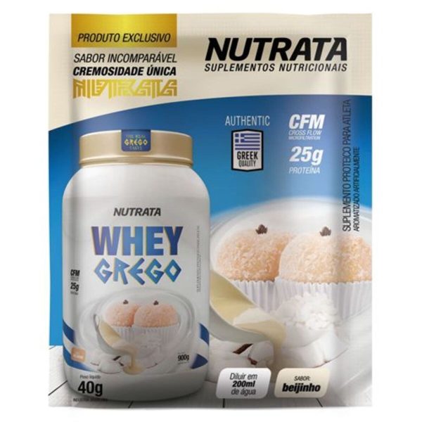 Whey Grego - 1 Sachê De 40G Beijinho - Nutrata