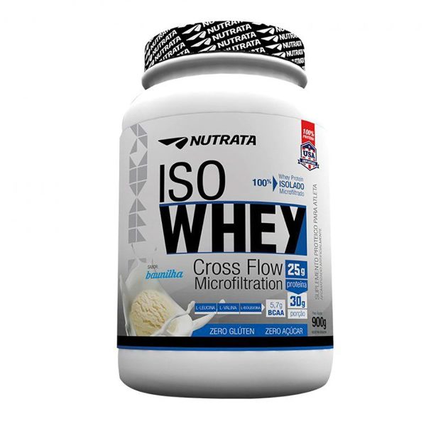 Whey Protein Isolado Iso Whey - Nutrata Suplementos - 900G - Baunilha