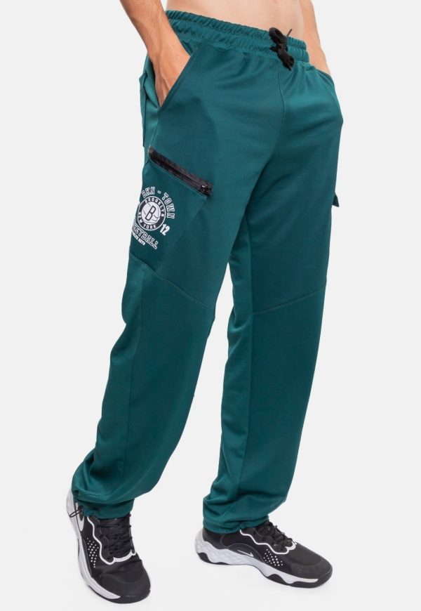 Calça NBA Cargo Sintética Brooklyn Nets Verde Teal