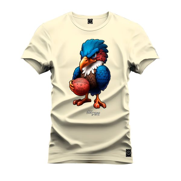 Camiseta Algodão Estampada Nexstar Confortável Passaro Basquete Pérola