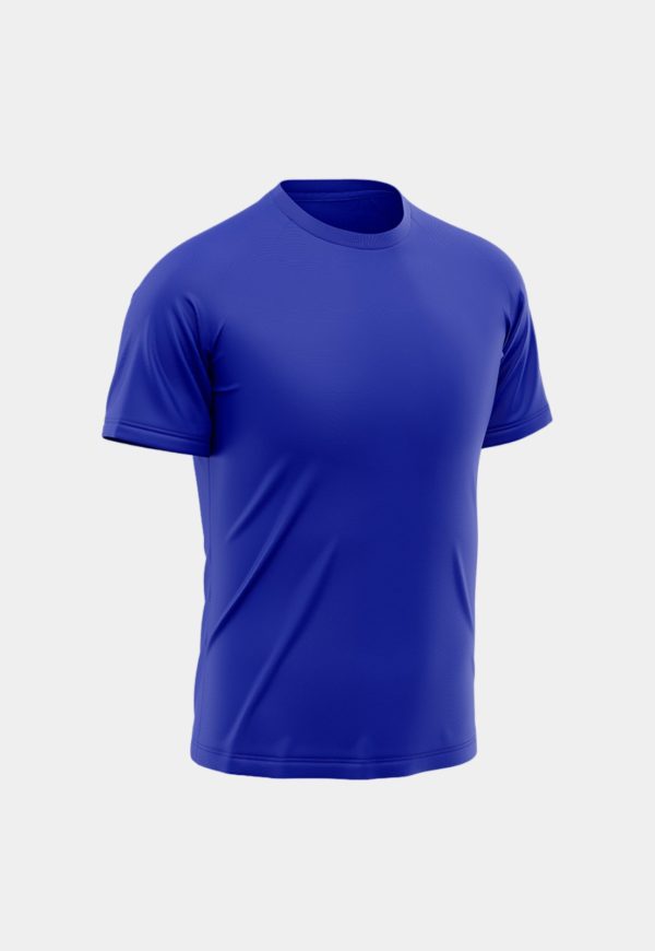 Camiseta Masculina Manga Curta Esporte Fitness Básica Premium Corrida Azul