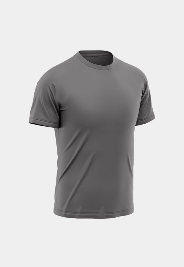 Camiseta Masculina Manga Curta Esporte Fitness Básica Premium Corrida Cinza