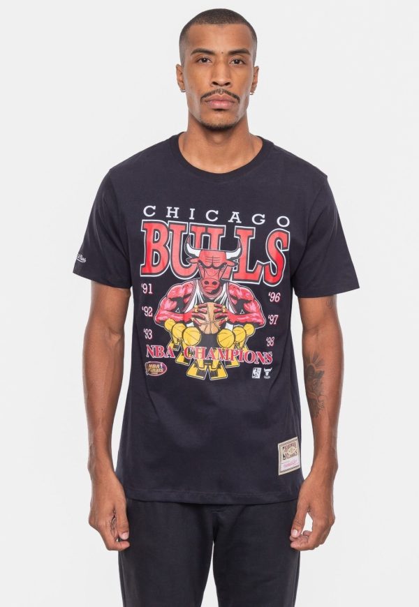 Camiseta Mitchell & Ness NBA Finals Chicago Bulls Preta