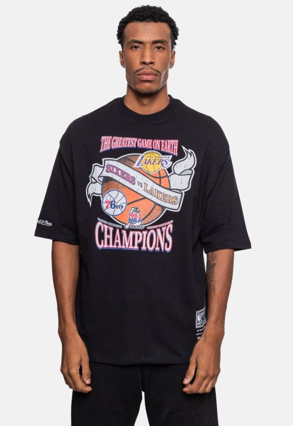 Camiseta Mitchell & Ness NBA Finals Lakers x Philadelphia 76ers Preta