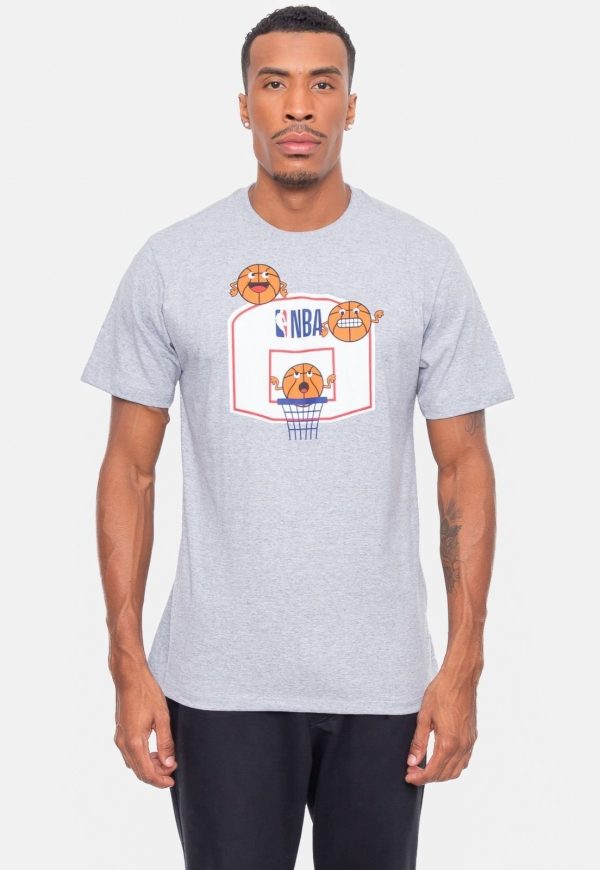 Camiseta NBA Ball Alive Cinza Mescla