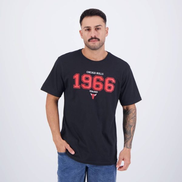 Camiseta NBA Founded Chicago Bulls Preta