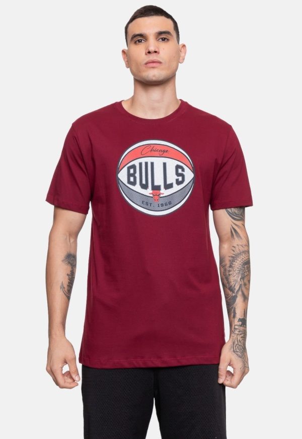 Camiseta NBA Masculina Basket Chicago Bulls Bordô