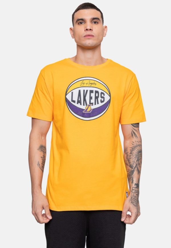 Camiseta NBA Masculina Basket Los Angeles Lakers Amarela