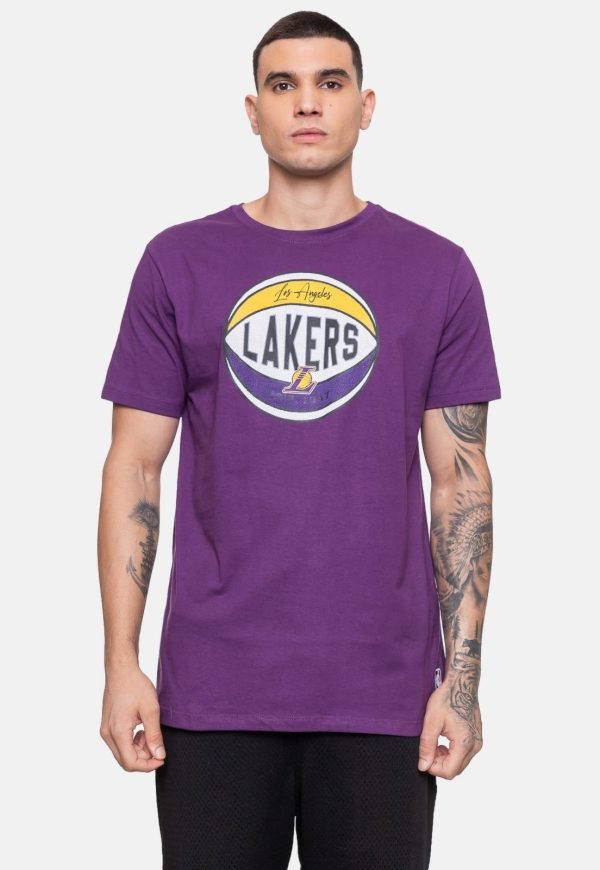 Camiseta NBA Masculina Basket Los Angeles Lakers Roxa Escuro