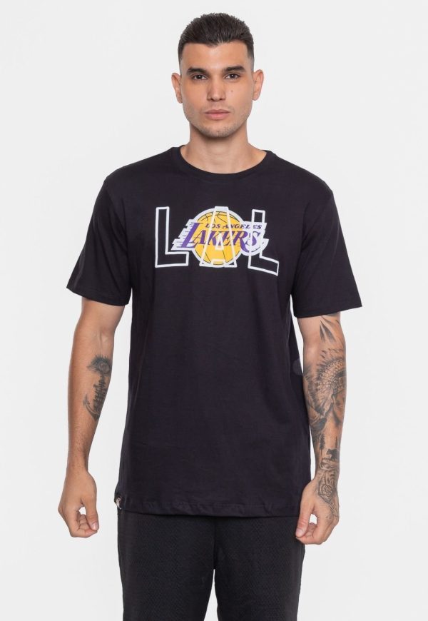 Camiseta NBA Masculina City 2 City Los Angeles Lakers Preta