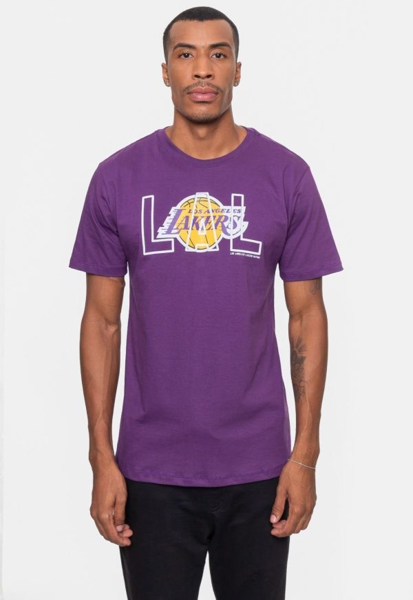 Camiseta NBA Masculina City 2 City Los Angeles Lakers Roxa Escuro