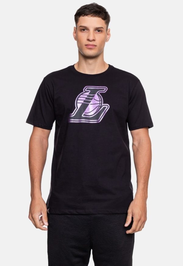 Camiseta NBA Masculina Gloss Los Angeles Lakers Preta