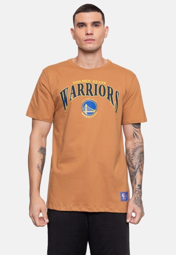 Camiseta NBA Masculina Golden State Warriors Marrom