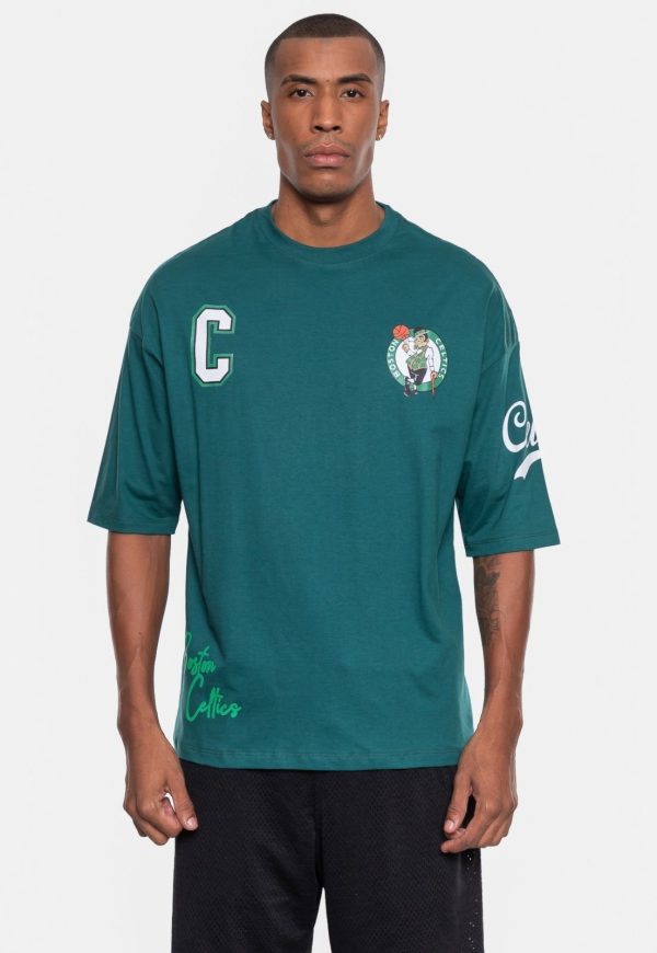 Camiseta NBA Masculina Oversized Street Soul Boston Celtics Verde