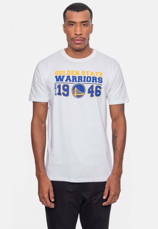 Camiseta NBA Masculina The Decade Golden State Wariors Off White