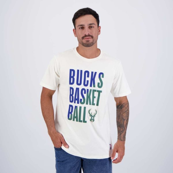 Camiseta NBA Milwaukee Bucks Colorful Off White