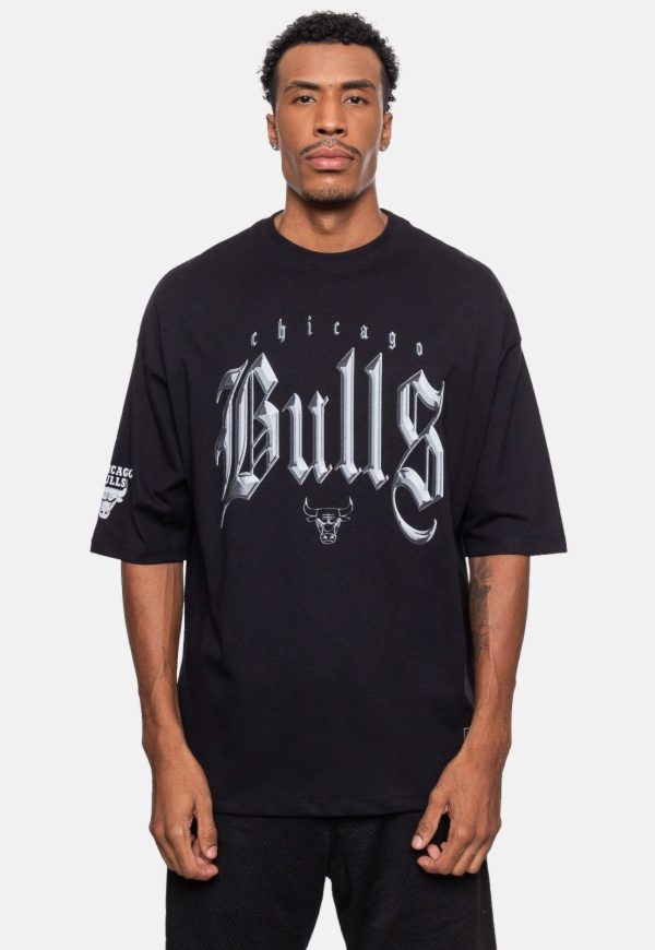 Camiseta NBA Oversize Especial Chicago Bulls Preta