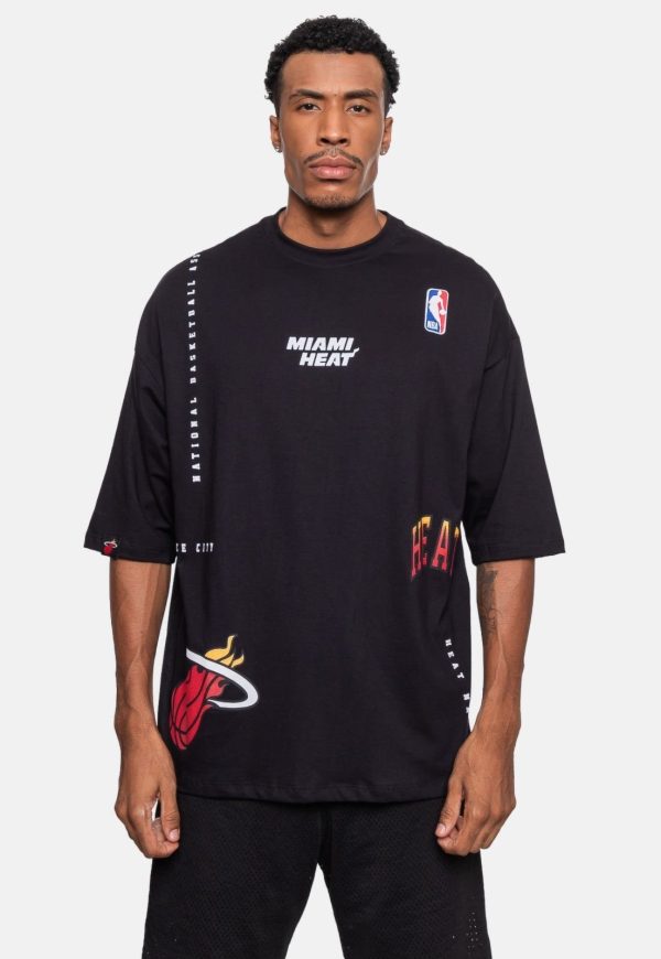 Camiseta NBA Oversize Miami Heat Preta