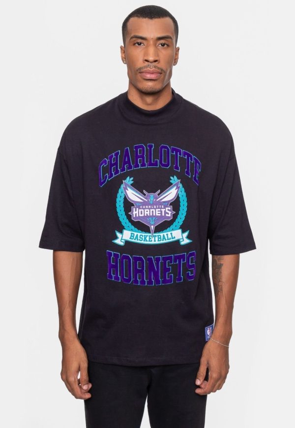 Camiseta NBA Oversized Armonial Charlotte Hornets Preta