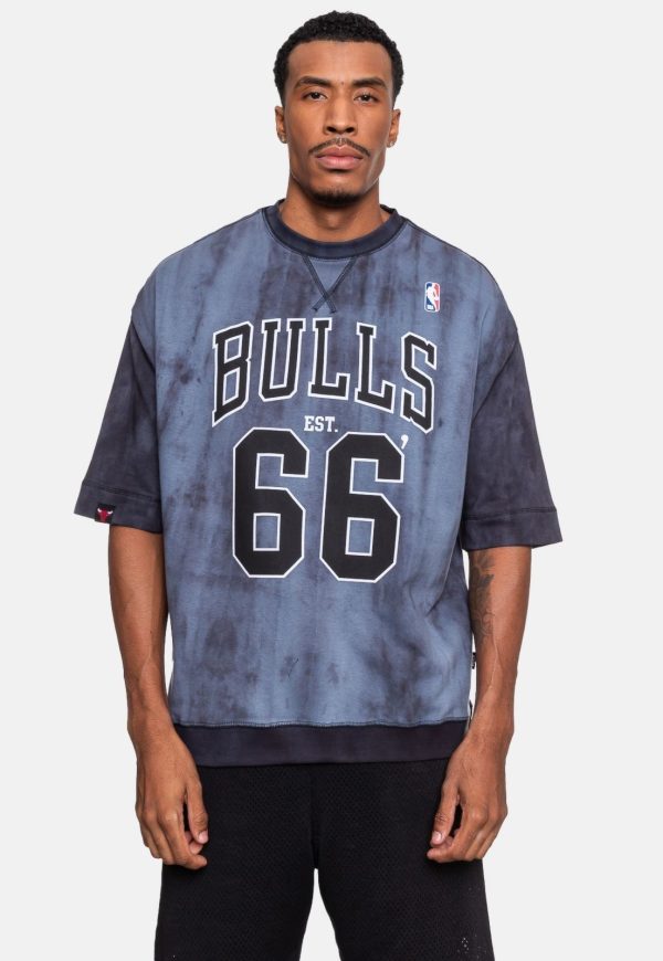 Camiseta NBA Oversized Moletinho Chicago Bulls Preta