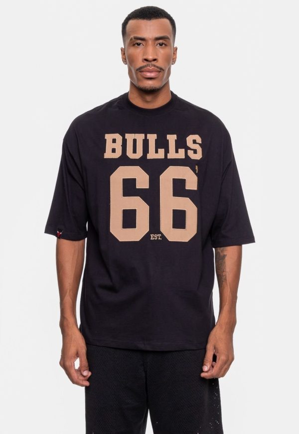 Camiseta NBA Oversized Number Twill Chicago Bulls Preta