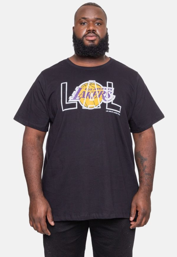 Camiseta NBA Plus Size Masculina City2City Los Angeles Lakers Preta