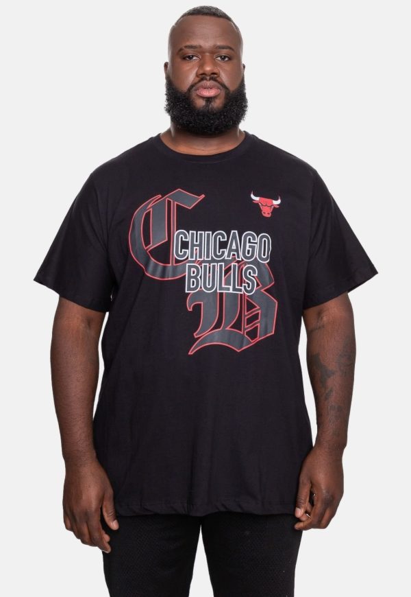 Camiseta NBA Plus Size Masculina Initials Preta