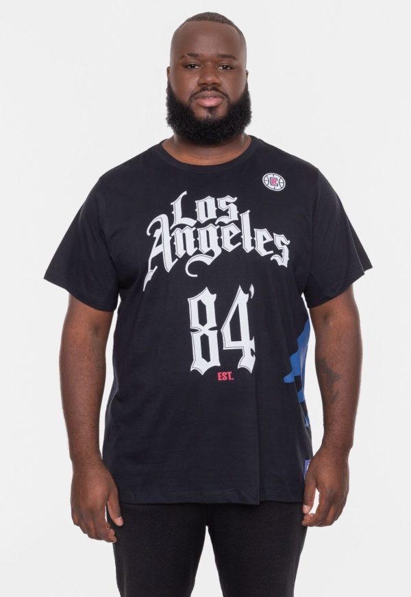 Camiseta NBA Plus Size State Number Los Angeles Clippers Preta