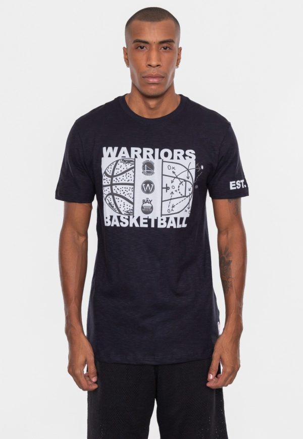 Camiseta NBA Straight Up Golden State Warriors Preta