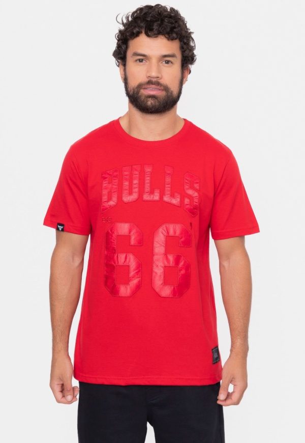 Camiseta NBA Year Applique Chicago Bulls Vermelha