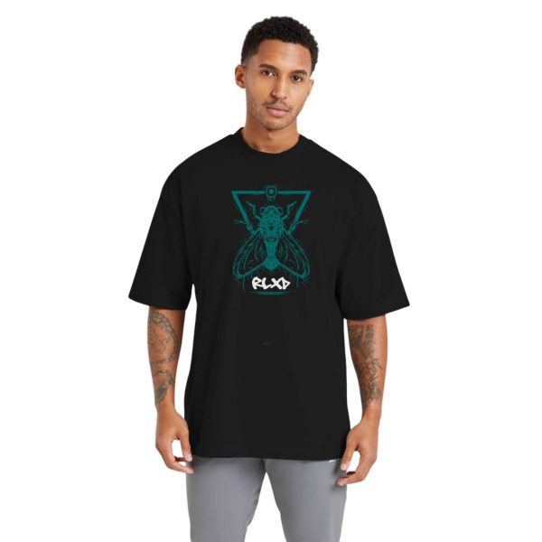 Camiseta Oversized Streetwear de Algodão Masculina Ideal para Academia e Esportes Mosca