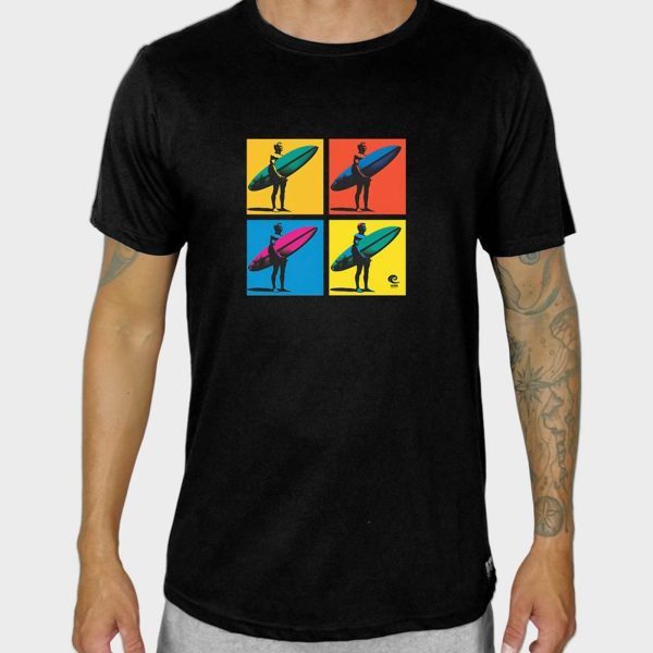 Camiseta Preta Masculina Pop Surf Prime WSS Preto