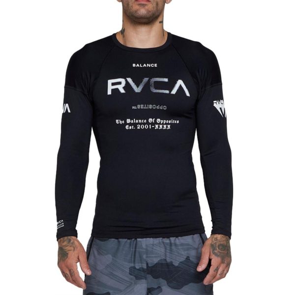 Camiseta RVCA Surf ML All Brand SM25 Masculina Preto