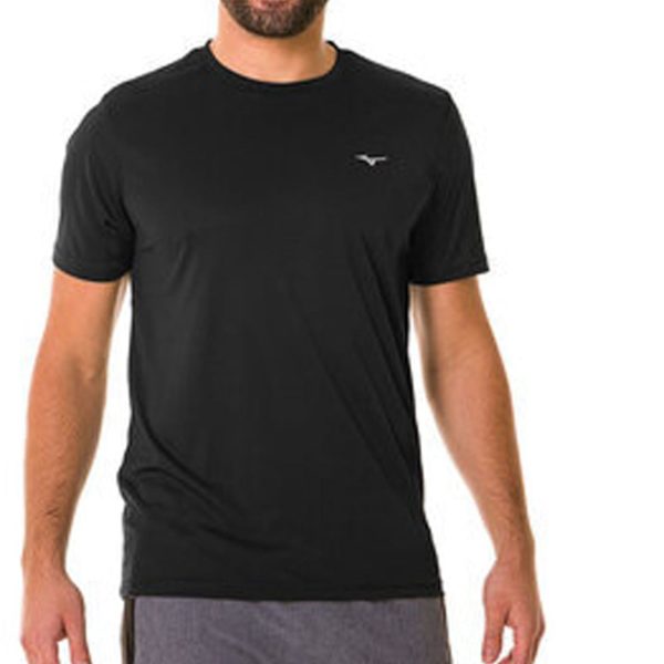 Camiseta de Corrida Masculina Mizuno Run Spark P Preto