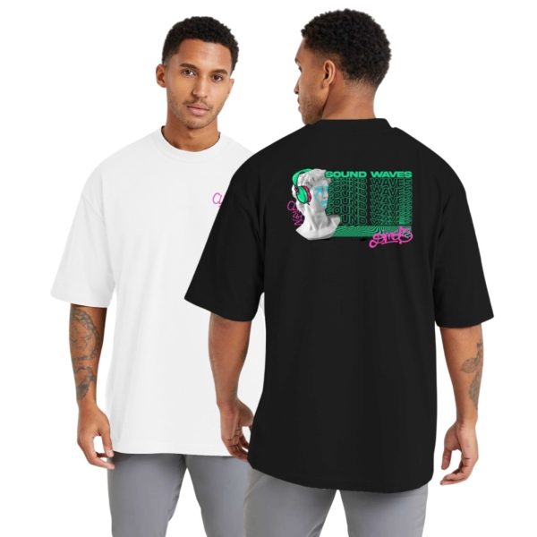 Camisetas Oversized Algodão para Academia e Esportes, Kit com 2 Unidades e Gola Redonda