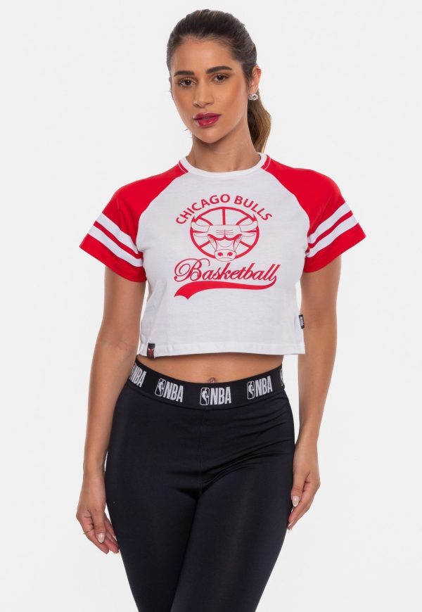 Cropped NBA Feminino Chicago Bulls Seventy Branco Off