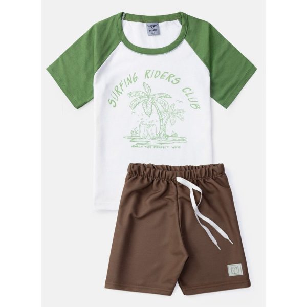 Infantil - Conjunto Masculino Surfing Riders Creme 024 - Keki Boys