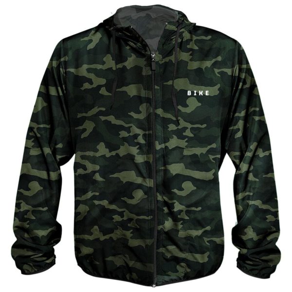 Jaqueta Corta Vento Masculino Camuflado WSS Bike II Verde