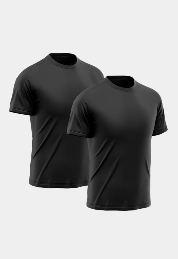 Kit 2 Camisetas Masculina Manga Curta Esporte Fitness Básica Premium Corrida Preto