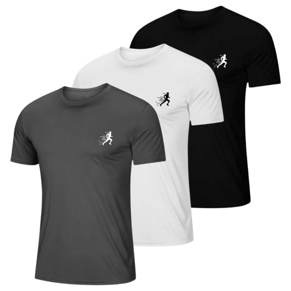 Kit 3 Camiseta Masculina Esportiva Dry Camisa Gola Redonda Corrida