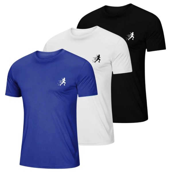 Kit 3 Camiseta Masculina Esportiva Dry Camisa Gola Redonda Corrida