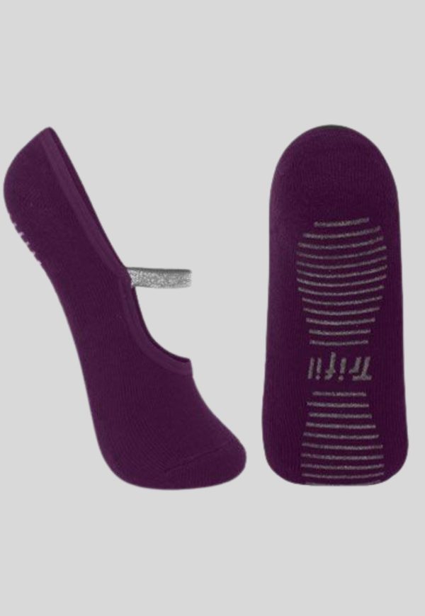 Meia Hidro Pilates Antiderrapante Trifil Sport T07648 Roxo Uva