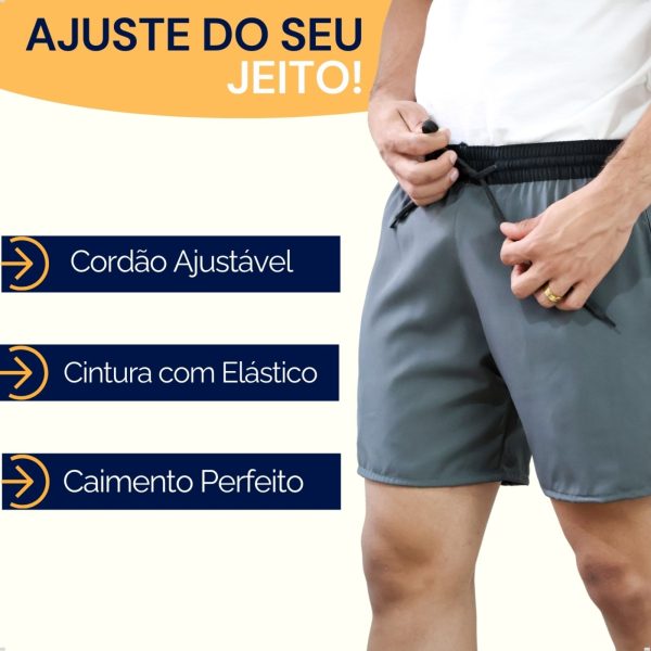 Short Masculino Tactel Elastano KS Bermuda Premium Esporte Academia Praia