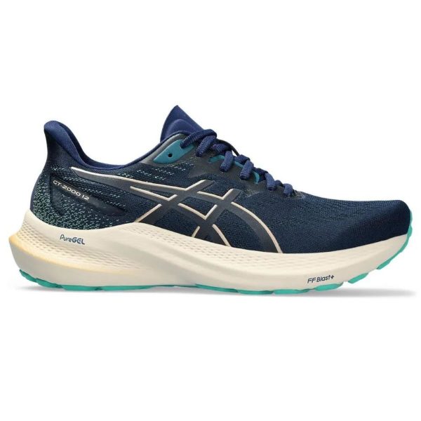 Tenis Asics GT 2000 12 Corrida Azul e Verde Azul