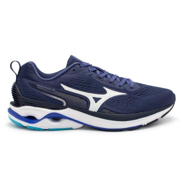 Tênis Mizuno Masculino Wave Dynasty 6 Corrida Azul