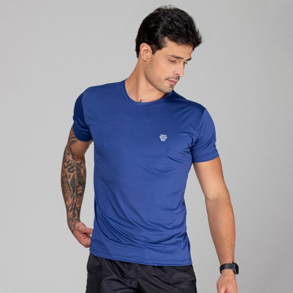 Volgatte - Camiseta Camisa Dry Fit UV Treino Academia Corrida Dia a Dia Cor Azul