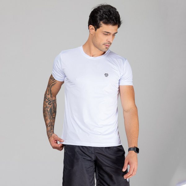 Volgatte - Camiseta Camisa Dry Fit UV Treino Academia Corrida Dia a Dia Cor Branco